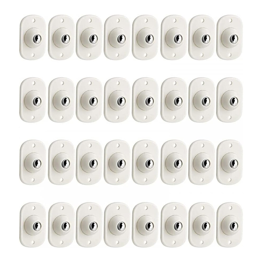 32Pcs Self-Adhesive Swivel Casters, Universal 360 Rotation Transfer Ball Casters, Plastic Mini Furniture Caster For Various Furniture Storage Boxes(S 9113374526678