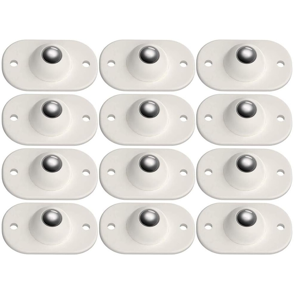 12Pcs Self-Adhesive Swivel Casters, Universal 360 Rotation Transfer Ball Casters, Mini Plastic Furniture Caster For Various Furniture Storage Boxes(S 9113374526692