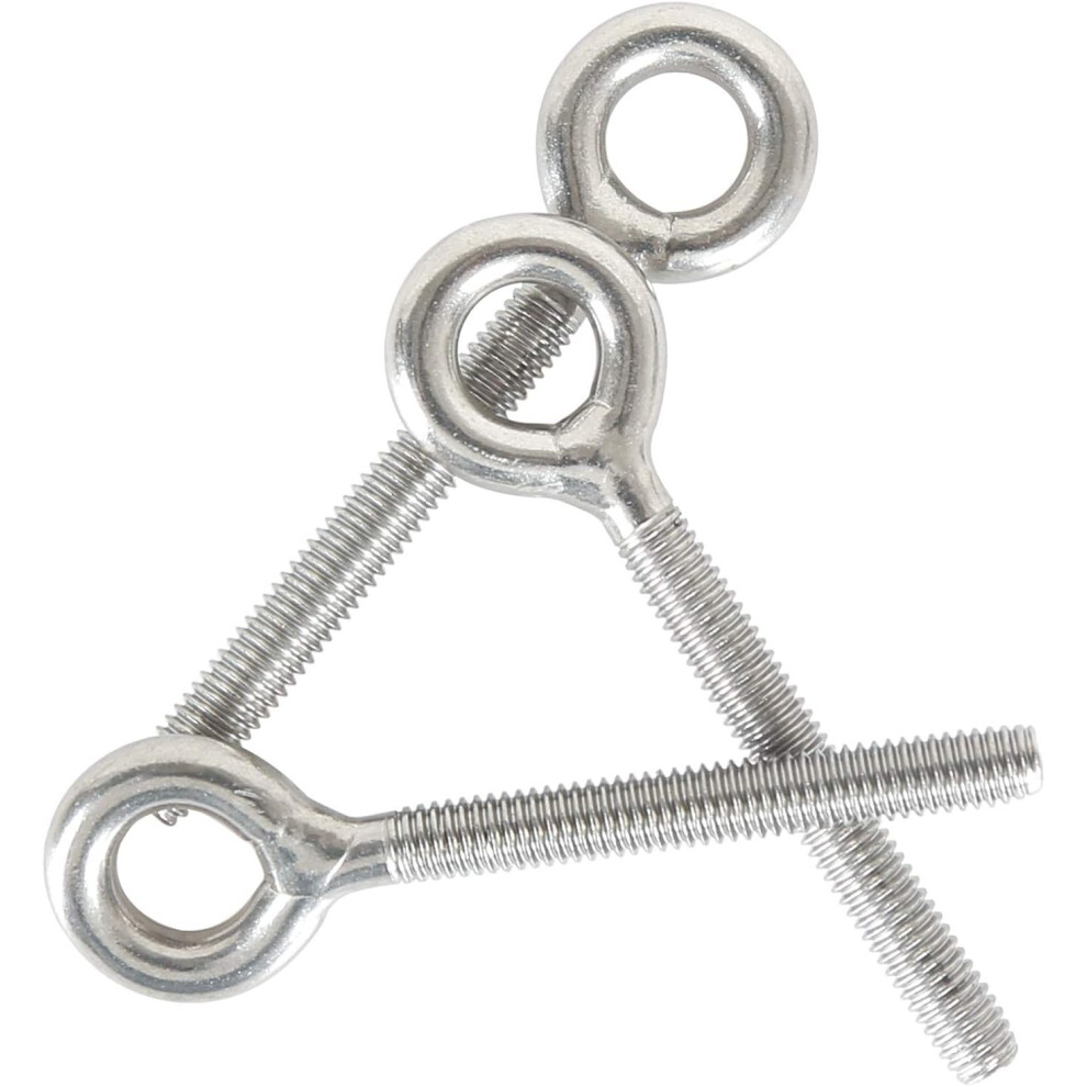 M6 Eye Bolts 304 Stainless Steel Lifting Ring Bolt Welded Closed Eye Bolts Screw Rod Eye Corrosion Resistant 10Pcs 9113374527361