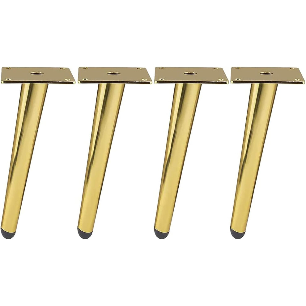 Photos - Other Furniture Set of 4 Metal Slanted Furniture Legs, Table Legs, Cabinet Legs, Furniture Legs - Gold Color - 15cm Height - for Sofas, Tabl