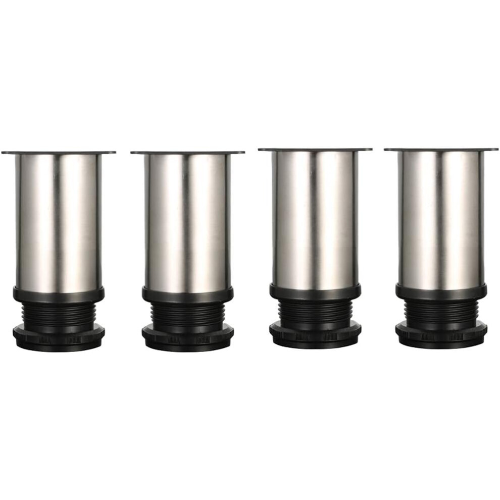 4 Adjustable Legs 8Cm Height Thicken Cabinet Legs Table Legs Furniture Legs, Brushed Stainless Steel, Adjustable Height 0-15Mm Come With Stainless Ste 9113374528078