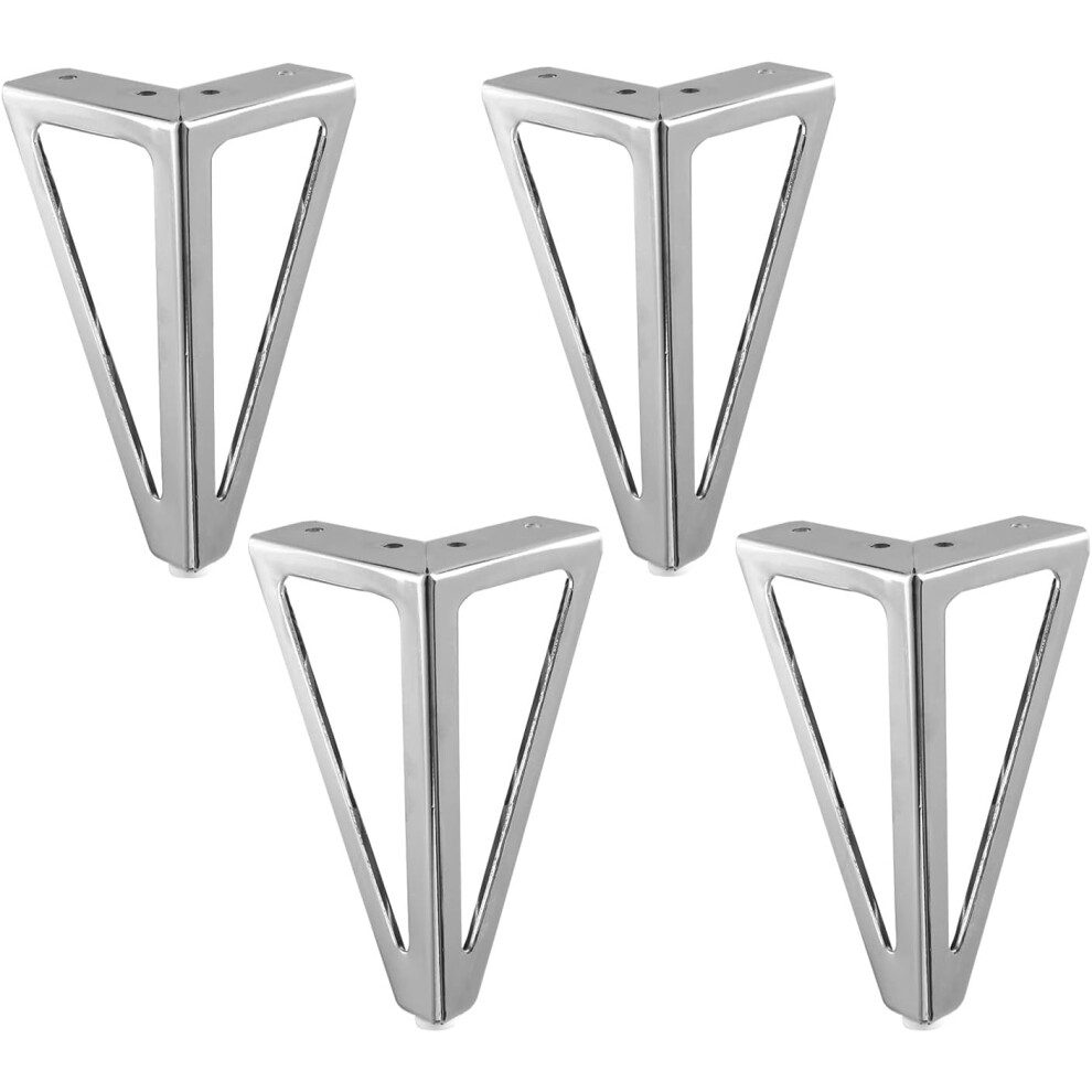 4 Packs Furniture Legs, Metal Table Legs, 15Cm Black Furniture Legs, For Tv Table, Coffee Table Leg, Wardrobe, Sofa Bed And Others. (15Cm, Silver) 9113374528160