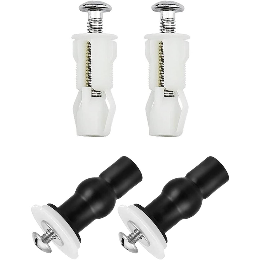 4 Pcs Toilet Seat Hinge Fasteners, Toilet Lid Expansion Screws Toilet Seat Fastener Toilet Seat Screws Set, Toilet Lid Replacement Parts 9113374529457