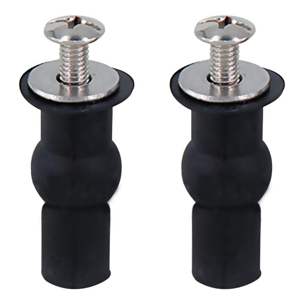 2 Pieces Toilet Seat Fixings Hinges Blind Hinges Fixing Hole Stretch Rubber Screw Fits All Toilets (18Mm) 9113374529433