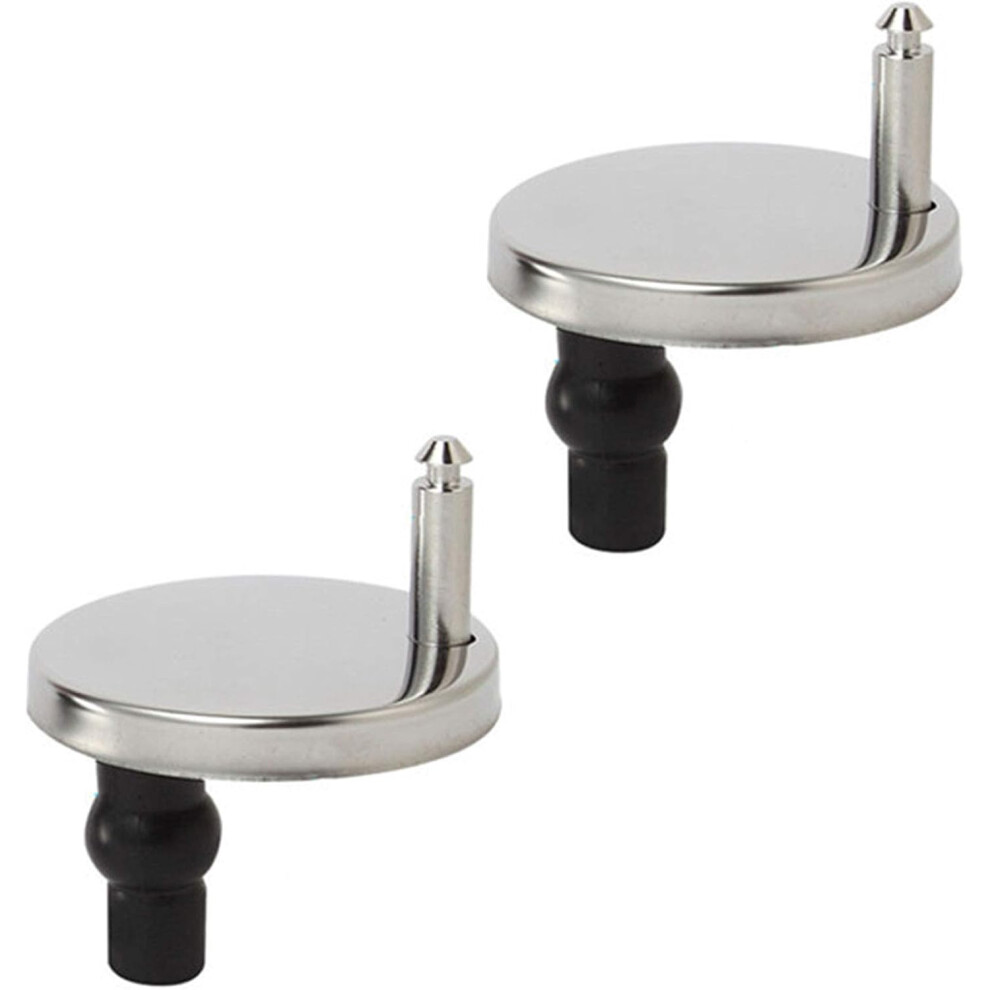 Toilet Seat Fixing Kit with Screws and Hinges Toilet Seat Hinge Stainless Steel Toilet Seat Hinge Screws Accessories Fixing Kit (6cm)