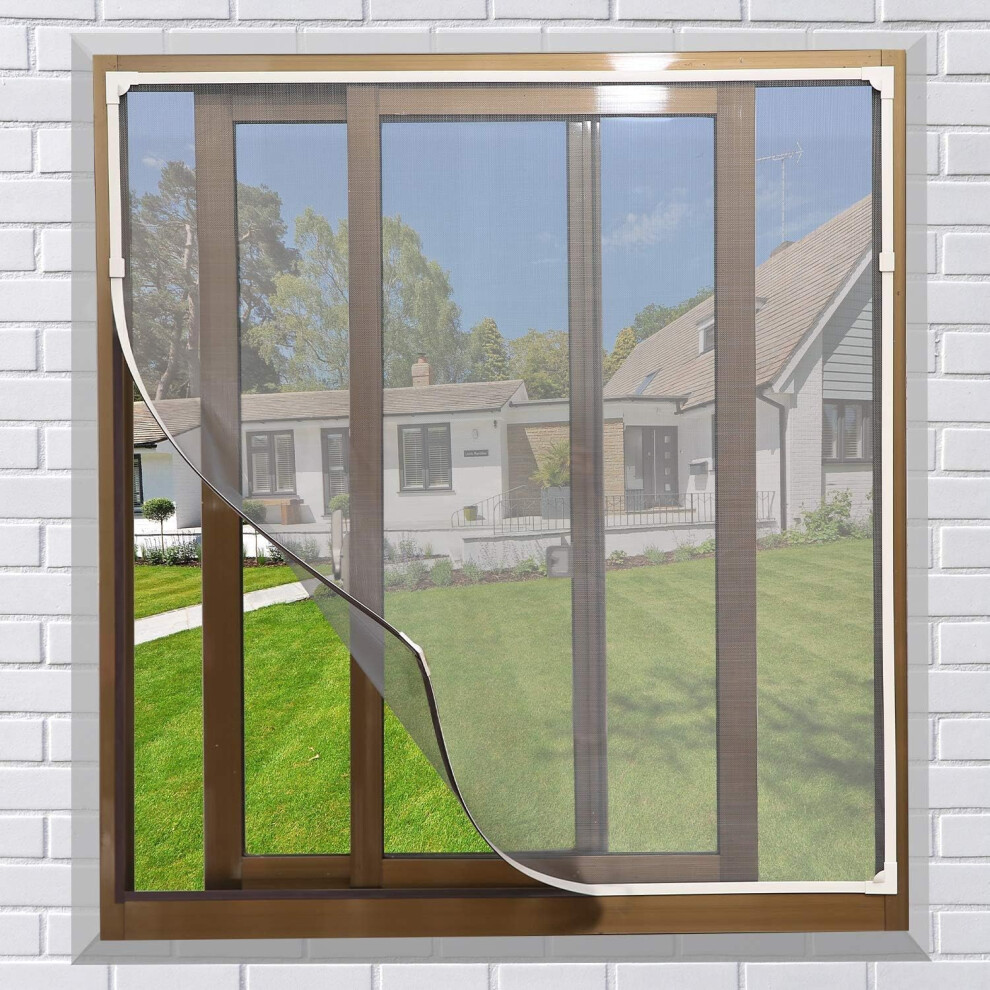 Adjustable Diy Magnetic Fly Screen Window Max 100X 150 Cm With Full Frame Magnetic Strip Easy Installation Fits Any Size Smaller Insect Mesh Mosquito 9113374530507