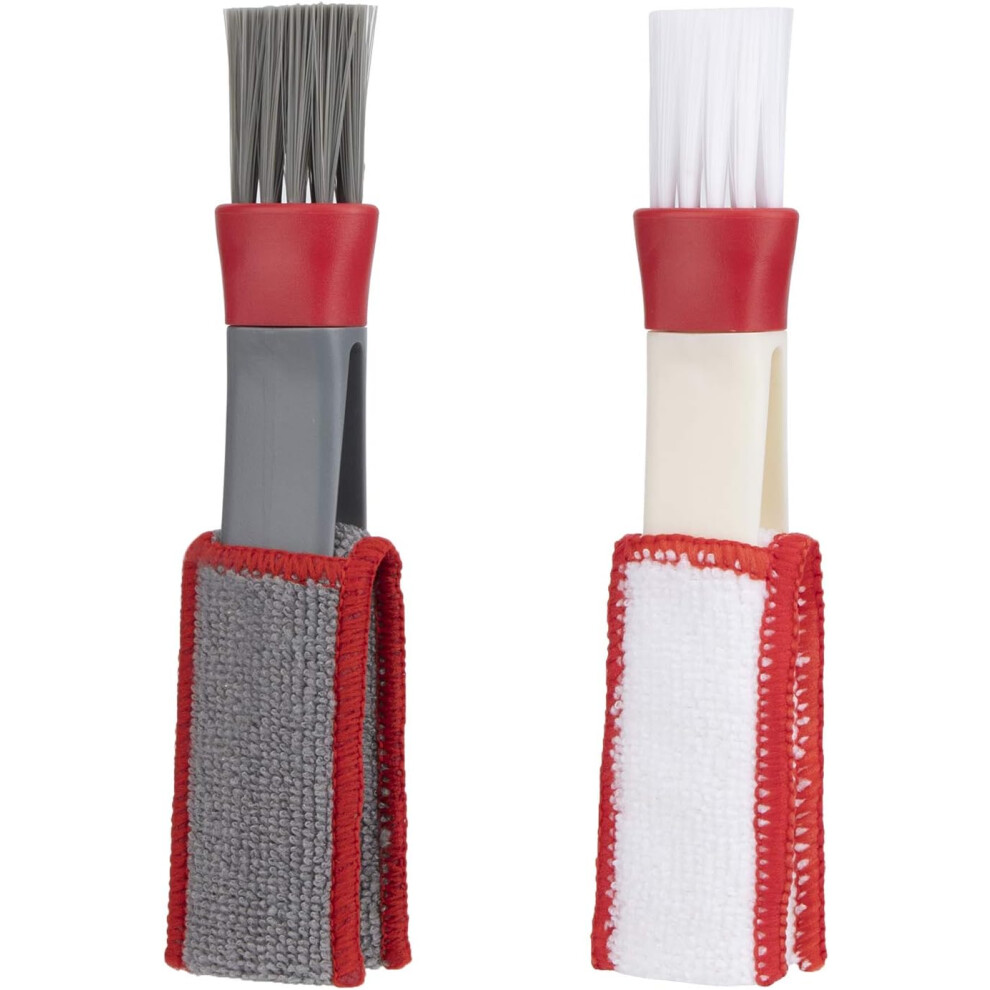 Brosse de nettoyage de ventilation de voiture en microfibre pour volets roulants de climatiseur de fenêtre 2 pièces