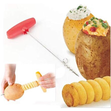 Cortador en espiral para verduras y frutas y verduras, cortador en espiral, papa, zanahoria, pepino, picador de ensalada, helic?ptero de tornillo espi