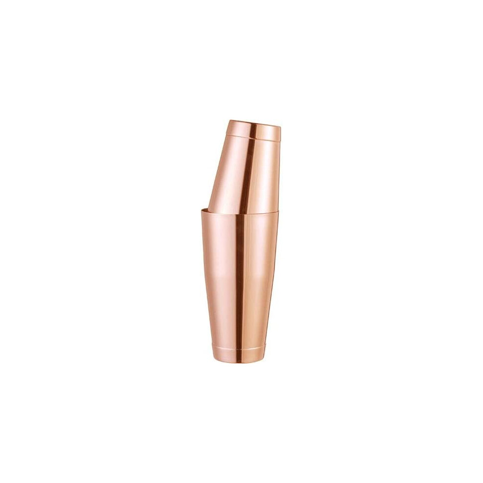 Boston Shaker Cocktail Set Copper Color Weighted Double Mug 850ml + 530ml Stainless Steel（Rose Gold）