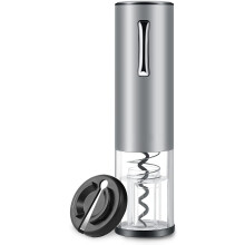 Stainless steel electric corkscrew - portable and rechargeable corkscrew with micro USB type charging cable