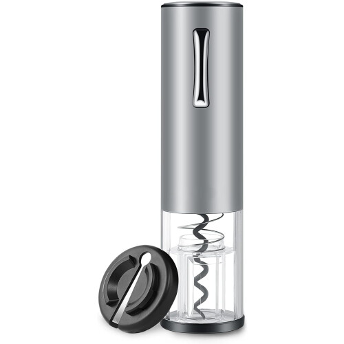 Stainless steel electric corkscrew - portable and rechargeable corkscrew with micro USB type charging cable