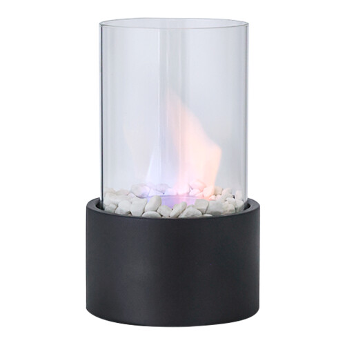 Freestanding Tabletop Ventless Ethanol Fireplace with Glass Screen 2