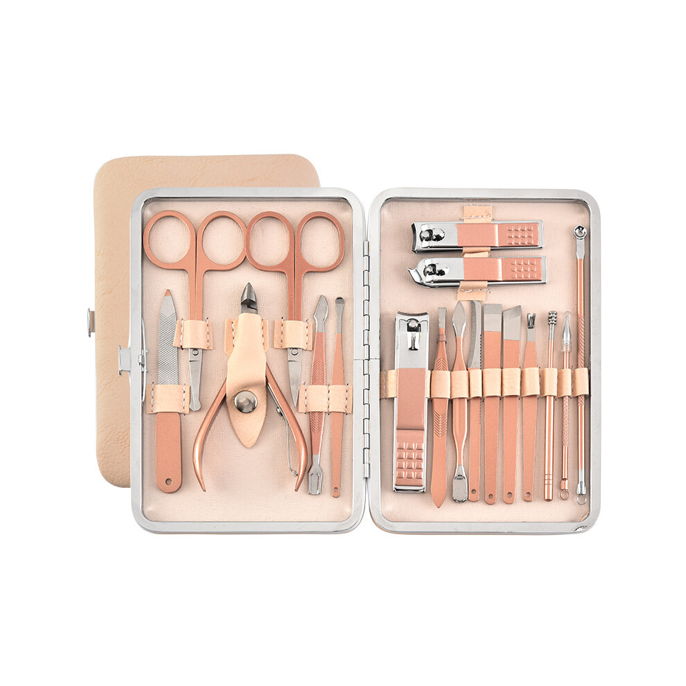 Lifeasy Manicure Pedicure Kit, 18Pcs Professional Nail Clipper Set, Stainless Steel Cuticle Cutter, Used For Manicure And Pedicure Tool Kits