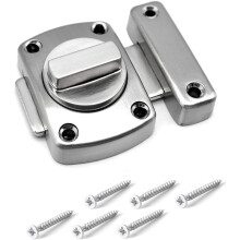 YHYX Drehriegel LMYTech Riegel/Türriegel/Schieberiegel/Gartentorriegel/Edelstahl gebürstetes Finish/Anwendbar auf Verschiedene Türen-Silber