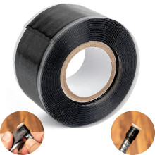 Isolerende en zelfvulkaniserende tape, L 3 meter x D 25 mm x H 0,5 mm, Middenspanning, Zelflassend, Bestand tegen UV-straling, lucht en water, Silicon