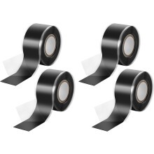 4x 3m hook and loop silicone tape (self amalgamating), insulating tape and sealing tape (water, air), 25 mm wide, black