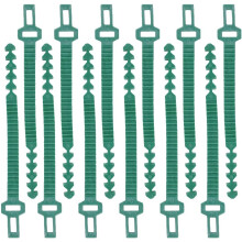 Pflanzenstützen, 24 cm, 12 Stück, robuste, weiche Gummibänder, verstellbare Interlock-Gartenbaumbänder, Blumenrosen für Baumpflanzen