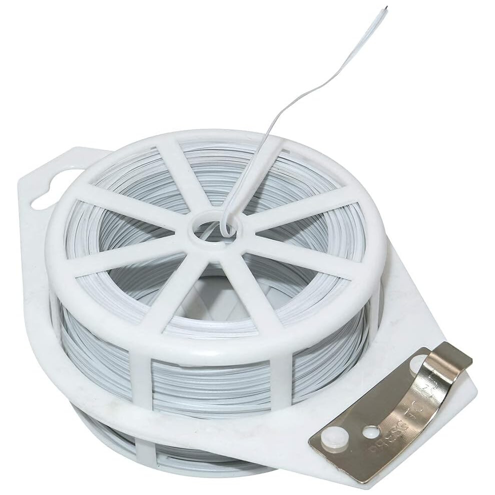 Filo Da Giardino Morbido Nero Da 100 M, Filo Da Giardinaggio Intrecciato Per Piante, Filo Rivestito In Plastica Con Coltelli (Bianco)