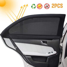 Parasol para coche para beb?, 2 fundas ventiladas para parasol, funda trasera para coche para beb? y padres, parasol universal sin huecos con protecci