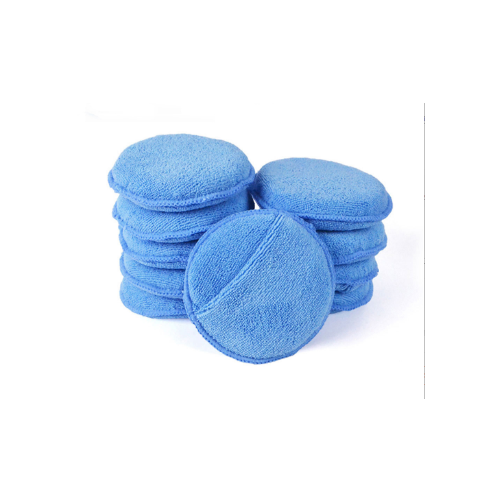 Polishing Sponge, 10 Pieces 125Mm Microfiber Wax Applicator Sponge, Wax Applicator Pad For Waxes, Polishes, Paint Cleaner 9113374535434