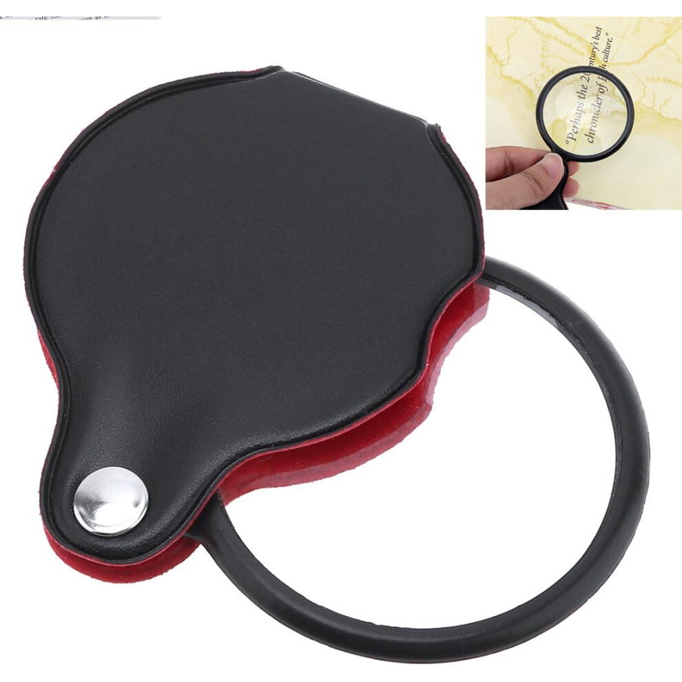 Lifeasy Mini Pocket Magnifier 10X Optical Glass With Cortical Protective Case, For Office, Reading, Leisure