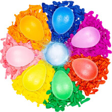 Wasserballons-Nachfüllsets, 500er-Pack, bunte Latexbomben, Wasserkampfspiele, Sport- und Spritzspaß für Sommerkinder und Erwachsene (B)