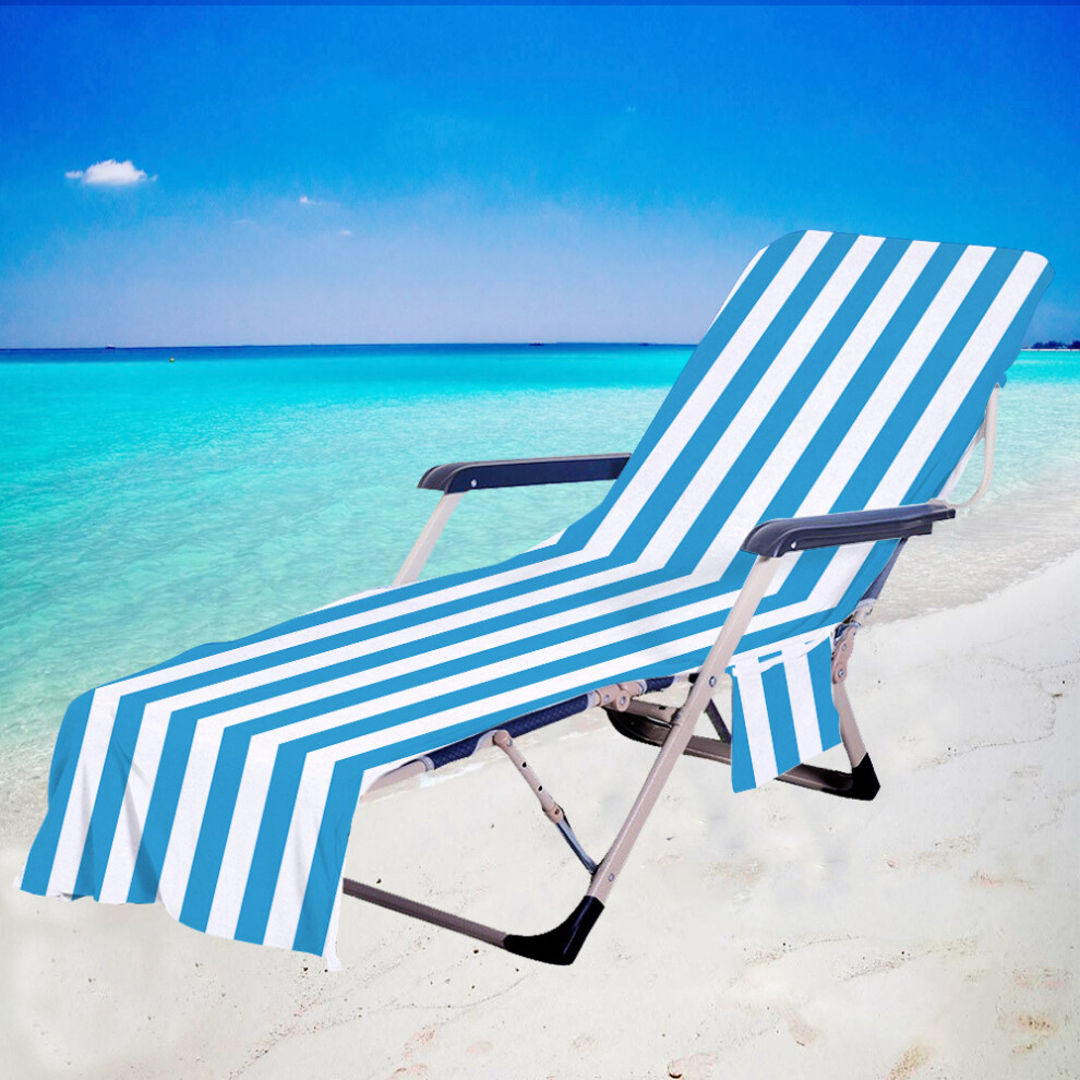 Lifeasy Beach Chair Cover, Beach Chair Cover With Side Pocket, Sun Lounger Cover, Beach Towel, Pool Towel, Sunbathing, Hotel, Vacation