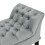 Living And Home Grey Armed Velvet Buttoned Bed Bench 4