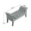 Living And Home Grey Armed Velvet Buttoned Bed Bench 6