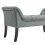 Living And Home Grey Armed Velvet Buttoned Bed Bench 5
