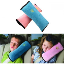 2 Stück Kindersitz-Schultergurt für Fahrzeuge, Auto-Sicherheitsgurtpolster, abnehmbar, waschbar und praktisch (blau und rosa)