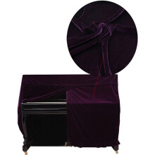 Copertura per pianoforte verticale, copertura per pianoforte verticale, copertura protettiva in velluto dorato, accessorio per pianoforte (viola)