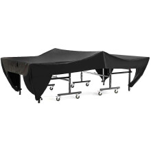 Funda para mesa de ping pong, para exteriores, para patio, resistente al polvo, impermeable, color negro, 280 x 153 x 73 cm