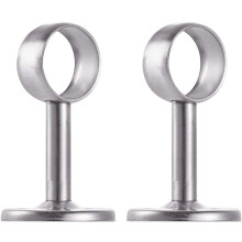 Set di 2 staffe con tubo per armadio in acciaio inox, diametro 32 mm