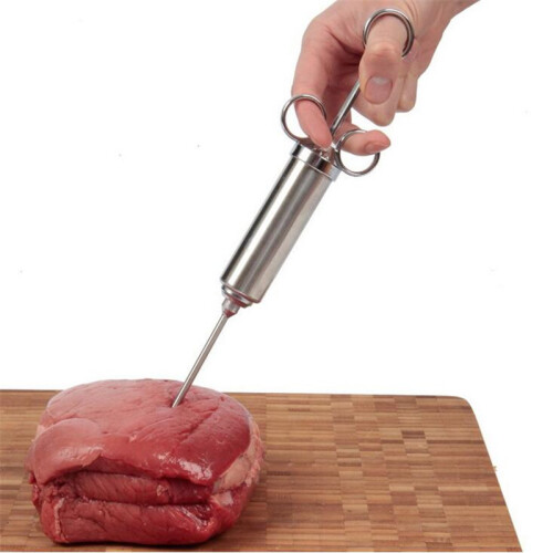 Inyector de adobo INOX - Jeringa de adobo de 60 ml 1