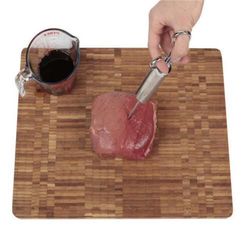 Inyector de adobo INOX - Jeringa de adobo de 60 ml 2