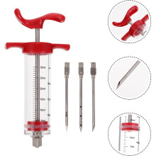 Marinade Spuit Vlees Injector Saus Spuit Sapcentrifuge Professionele Marinade voor Kalkoen Rundvlees Kip Kalkoen Vlees Braadstukken Barbecue
