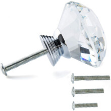 [10 Stück] Kristallknauf, Diamantgriffe, Schrankgriffe, Schubladengriffe für Küche oder Möbeldekoration (40 mm)