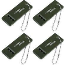 10 pezzi Fischietti di sopravvivenza Fischietto di emergenza ad alto decibel Fischietto a 3 fori Fischietto di sicurezza a doppio tubo multi-audio con