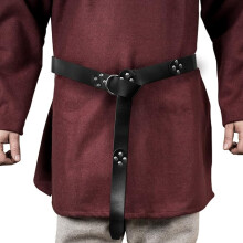 Medieval PU Leather Belt, Retro Renaissance Rivet Belt, for LARP, Ren Faire and Halloween Black