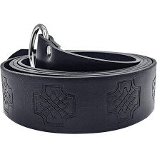 Medieval Embossed PU Leather Belt, Retro Renaissance Knight Belt for Black Viking Cosplay Costume Accessories
