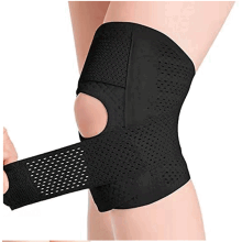 Sport Knieschützer Herbst Winter Männer und Frauen Gelenkschutz Laufen Badminton Patella Strap Schutz Schwarz