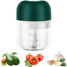 Mini tritatutto elettrico da 250 ml, tritatutto per cipolle con 3 lame affilate, frullatore portatile con ricarica USB per verdure, frutta, carne, ali