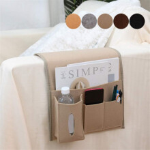 Organizador de reposabrazos para sill?n con tira de velcro, bolsa para colgar junto a la cama, organizador para sof? cama, para libros, tel?fono, gafa