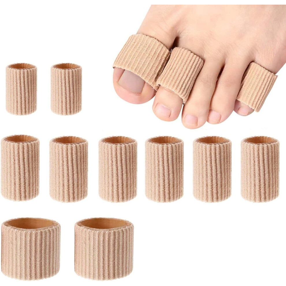 Lifeasy 10 Pieces Toe Protectors, Toe Cushion Tube Soft Gel Bandage Cushion Protectors Tube For Corns, Calluses, Bunion Treatment, 3 Sizes
