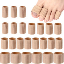 24 pezzi di cuscinetti per dita dei piedi, manicotti per dita dei piedi in gel morbido, protezioni per calli, vesciche, duroni, dita dei piedi e delle