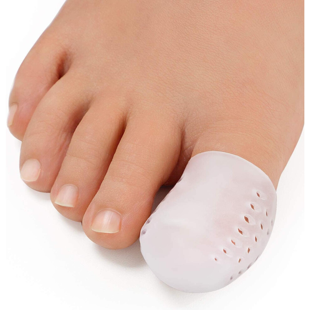 Lifeasy Gel Big Toe Caps, 12 Pack Toe Protectors, Breathable Silicone Sleeves For Big Toe, Blisters, Corns, Hammertoe, Friction Pain Relief