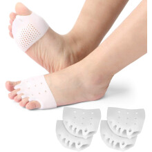 2 Paar Gel-Zehenspreizer, Mittelfuß-Gel-Zehenglätter, überlappender Ballenzehen-Korrektor, Hallux Valgus, Schmerzlinderung für den Vorfuß