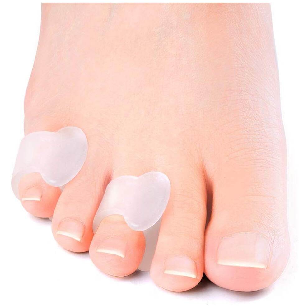 Lifeasy 12X Gel Toe Separator, Toe Spacers, Small Toe Pads, Small Toe Sleeves To Prevent Chafing And Reduce Pressure (Transparent)