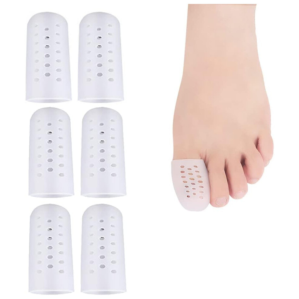 Lifeasy Big Toe Protection, Toe Cap, Silicone Toe Protector, Breathable Toe Caps, Gel Toe Caps, Gel Toe Protector, Gel Toe Protectors (6 Pieces)